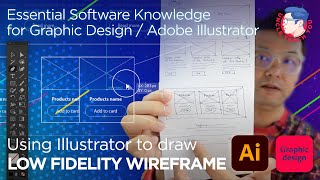 Draw a Low Fidelity Wireframe  Using Adobe Illustrator [upl. by Weisler]