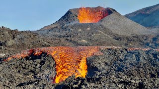 Piton de la Fournaise  éruption du 22 décembre 2021 au 17 janvier 2022 [upl. by Myk]