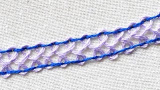 How to do herringbone ladder stitch [upl. by Duncan]