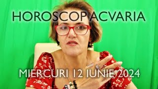 MIERCURI 12 IUNIE 2024 ☀♊ HOROSCOPUL ZILEI cu astrolog Acvaria 🌈 [upl. by Harimas]