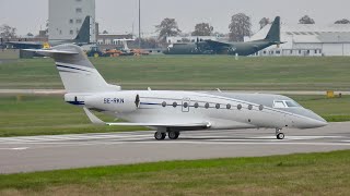 Anticyclonic gloom  Biltema Nordic Services Gulfstream G280 SERKN at Cambridge Airport [upl. by Normie484]