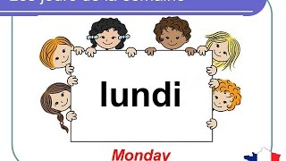 French Lesson 5  DAYS OF THE WEEK in French Jours de la semaine français Dias de la semana francés [upl. by Ardied]