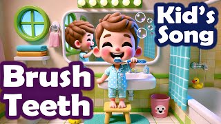 Brush amp Brush Teeth  Nursery Rhymes amp Kids Songs [upl. by Ynney]