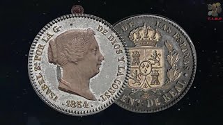 Moneda de Isabel II 1854 Historia y Valor de los 10 Céntimos de Real quotquotCeca de Segoviaquotquot [upl. by Cudlip729]