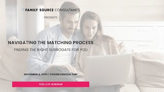 Navigating the Matching Process Finding the Right Surrogate for You [upl. by Rocco]