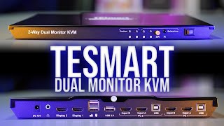 Best KVM for HOME OFFICE TESmart Dual 4k 60hz HDMI KVM switch unboxing and review [upl. by Ibrek]