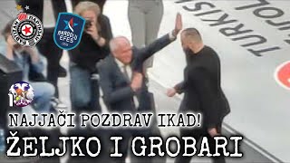 GROBARI pozdravljaju Željka Obradovića  Partizan Anadolu Efes [upl. by Yerhcaz]