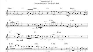 Transcription 10 George Garzone  The Gentle Rain [upl. by Okimuy]