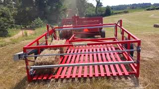 Bailing Hay With Steffen 1550 Accumulator [upl. by Notxam]