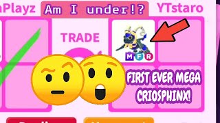 WHAT Am I Under For FIRST EVER NEW MEGA CRIOSPHINX They Declined The Trade In Adopt Me Roblox [upl. by Nomrah]