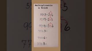 Multiplication Trick 2 DIGIT by 1DIGIT shorts [upl. by Sirromaj]