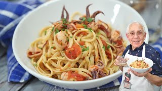 Linguine with Calamari in Tomato Sauce [upl. by Kirtley]