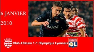 Club Africain 11 lOlympique Lyonnais match amical 2010 [upl. by Atoked]