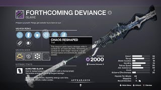 Forthcoming Deviances New Perk Can Heal You  Destiny 2 [upl. by Lyrpa]