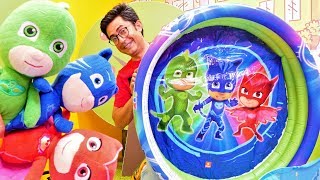 Pijamaskeliler havuzu Yeni PJ Masks lisanslı havuzu açılımı ve şişirmesi [upl. by Htesil864]