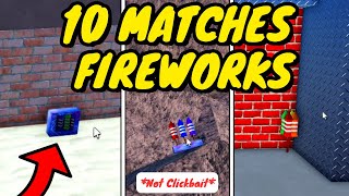 All 10 MATCHES FIREWORKS Locations NOT CLICKBAIT Toilet Tower Defense [upl. by Ahsiemat]