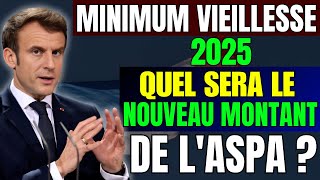 Minimum vieillesse 2025  quel sera le nouveau montant de lAspa [upl. by Htirehc]