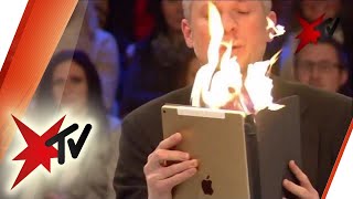 😲🔥📱 Brennendes iPad Simon Pierros beste Tricks  stern TV [upl. by Ihcekn]