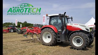 AGROTECH U RADU Steyr 6145 Profi CVT traktor  FOP Vogel Noot Terra Flex [upl. by Elitnahc]