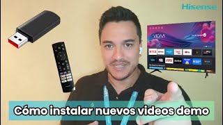 HISENSE TV Como instalar nuevos videos demo [upl. by Napier]