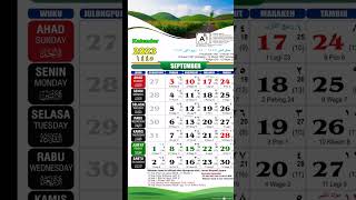 Kalender Bulan September 2023 Kalender Tahun 2023 [upl. by Amor]