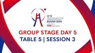 LIVE  T5  Day 5  ITTF World Team Table Tennis Championships Finals Busan 2024  IND vs ESP F [upl. by Nov]