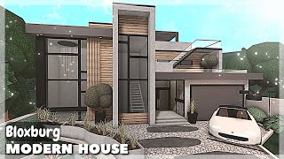 BLOXBURG Modern House Speedbuild  Roblox House Build [upl. by Ezitram]