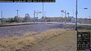 MOKAN Railcams Springfield Missouri BNSF Thayer North Subdivision MP 20470 RECURRENT STREAM [upl. by Crescantia]