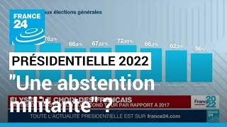 Présidentielle 2022  une quotabstention militantequot  • FRANCE 24 [upl. by Anaeerb]