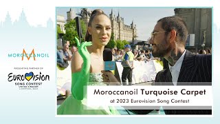 Moroccanoil Turquoise Carpet at 2023 Eurovision Song Contest [upl. by Eboj]