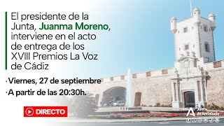 🔴 DIRECTO  Acto de entrega de los XVIII Premios La Voz de Cádiz [upl. by Hersch]