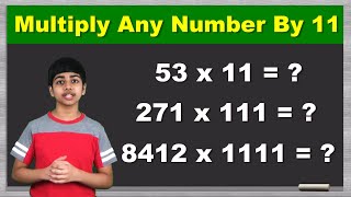 Multiply ANY number by 11 111 1111 Math Tips and Tricks [upl. by Lancelot398]