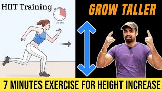 11 HIIT Training Exercises In 7 Minutes To Increase Height Fast [upl. by Elvina740]