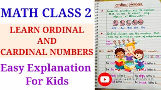 Learn Ordinal and Cardinal Numbers  Easy Explanation for Kids  Maths Class2। abcgyanpravah [upl. by Roderigo513]