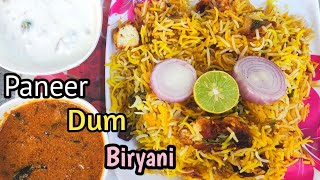 పనీర్ ధం బిర్యాని The Best HYDERABADI PANEER DUM BIRYANIPaneer Biryani in telugu [upl. by Sukramed]