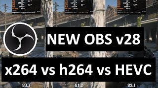 NEW OBS Studio v28 Recording Encoder Performance Benchmark x264 vs NVENC h264 vs HEVC 1440p 2022 [upl. by Ardnued]