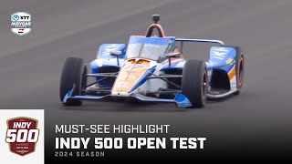 Mustsee Kyle Larson turns first laps at Indy 500 Open Test ahead of Double attempt  INDYCAR [upl. by Kampmann404]