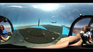 From the inside of a skywriting plane 360 degree video [upl. by Warrin468]