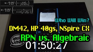 I tried solving a long formula with four calculators DM42 TI Nspire CXII CAS HP 40gs EL9950 [upl. by Yardley437]