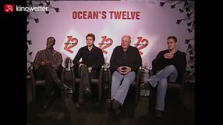 Brad Pitt quotMatt Damon has no humorquot OCEANS TWELVE interview [upl. by Raclima]