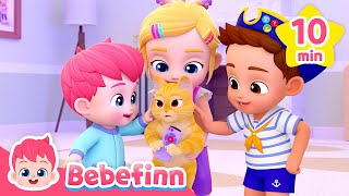 🐱 Hide and Seek with The Troublemaker Cat BooㅣKids Animal Song CompilationㅣBebefinn Nursery Rhymes [upl. by Yttik845]