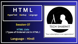 Types of Ordered List in HTML typequot1quot typequotAquot typequotaquot typequotIquot typequotiquot Session37 [upl. by Anuait687]