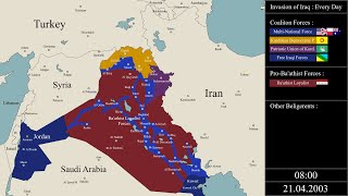 Invasion of Iraq 2003 Every 8 hours [upl. by Akinehc]