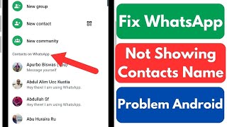 How To Fix WhatsApp Not Showing Contacts Name  WhatsApp Contact Name Not Showing [upl. by Steward]