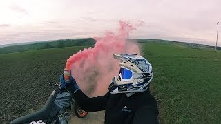 Happy New Year  MZ 125 SM  FIREWORK  GoPro HD Hero 3 Silver Edition [upl. by Ihsakat]