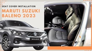 Maruti Suzuki Baleno 2023 Seat Cover Installation  Car Seat Cover  truFIT [upl. by Ahsita]