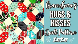 FREE PATTERN  Grandmas Hugs amp Kisses Quilt Block beginnerfriendly quilting juki layercake [upl. by Monsour]