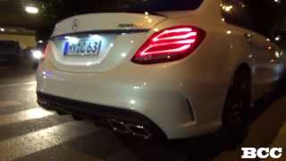 600 HP Renntech 2015 C63 AMG  Brutal Revs crackles accelerations [upl. by Eimas]