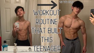 My Workout Routine To Get Buff As A Teenager HIGHLY REQUESTED [upl. by Resiak]