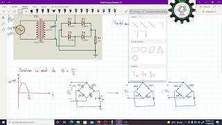 Como calcular y simular el rectificador de onda completa puente de diodos [upl. by Archer]